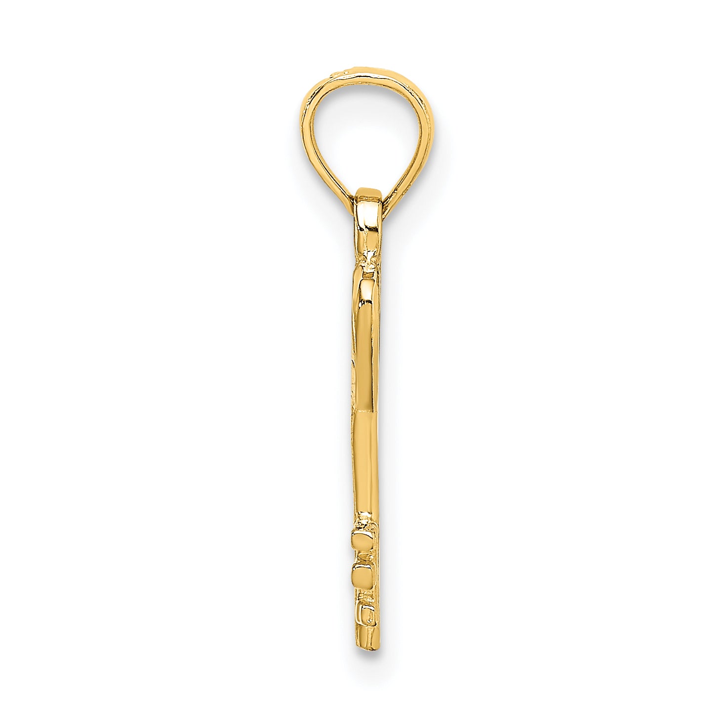 10k Key w/ Heart Charm Secondary image