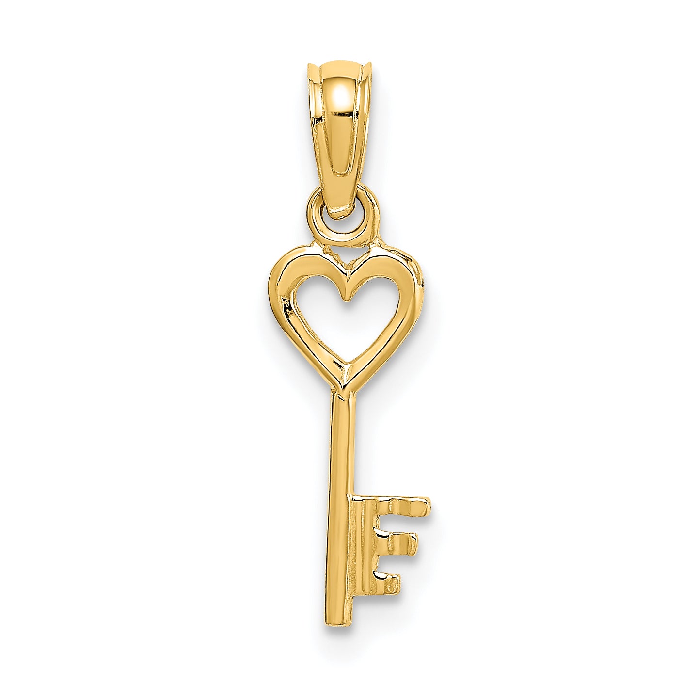10k Key w/ Heart Charm Main image
