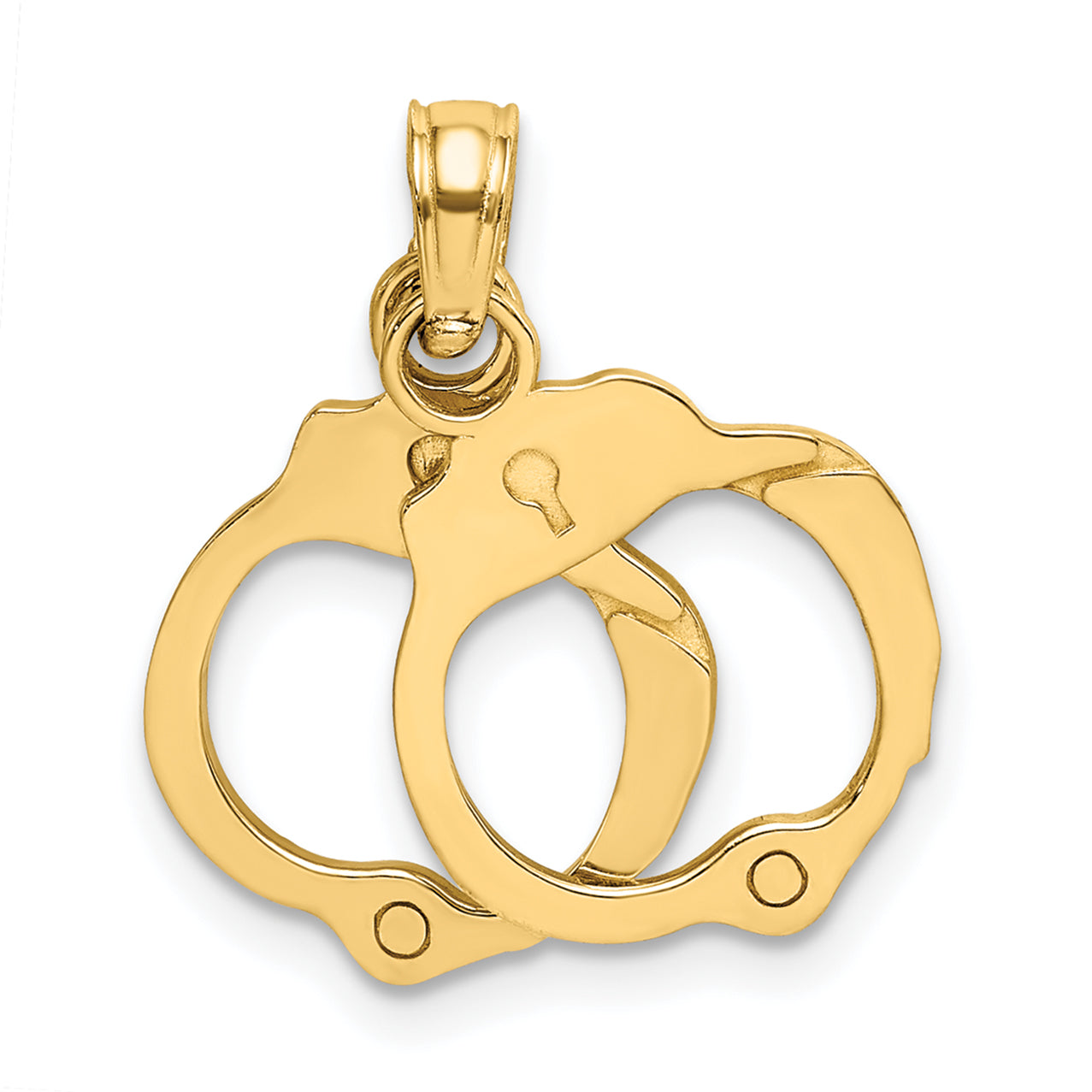 10K Moveable Handcuffs Charm Main image