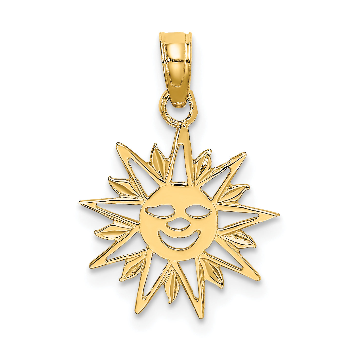 10K Smiling Sun Charm Main image