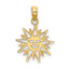 10K Smiling Sun Charm