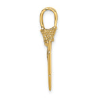 10K None 3-D Arrowhead Charm - view 2