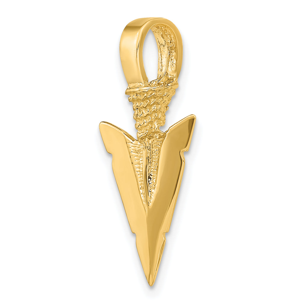 10K None 3-D Arrowhead Charm - view 5