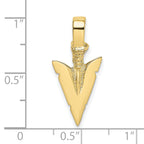 10K None 3-D Arrowhead Charm - view 3