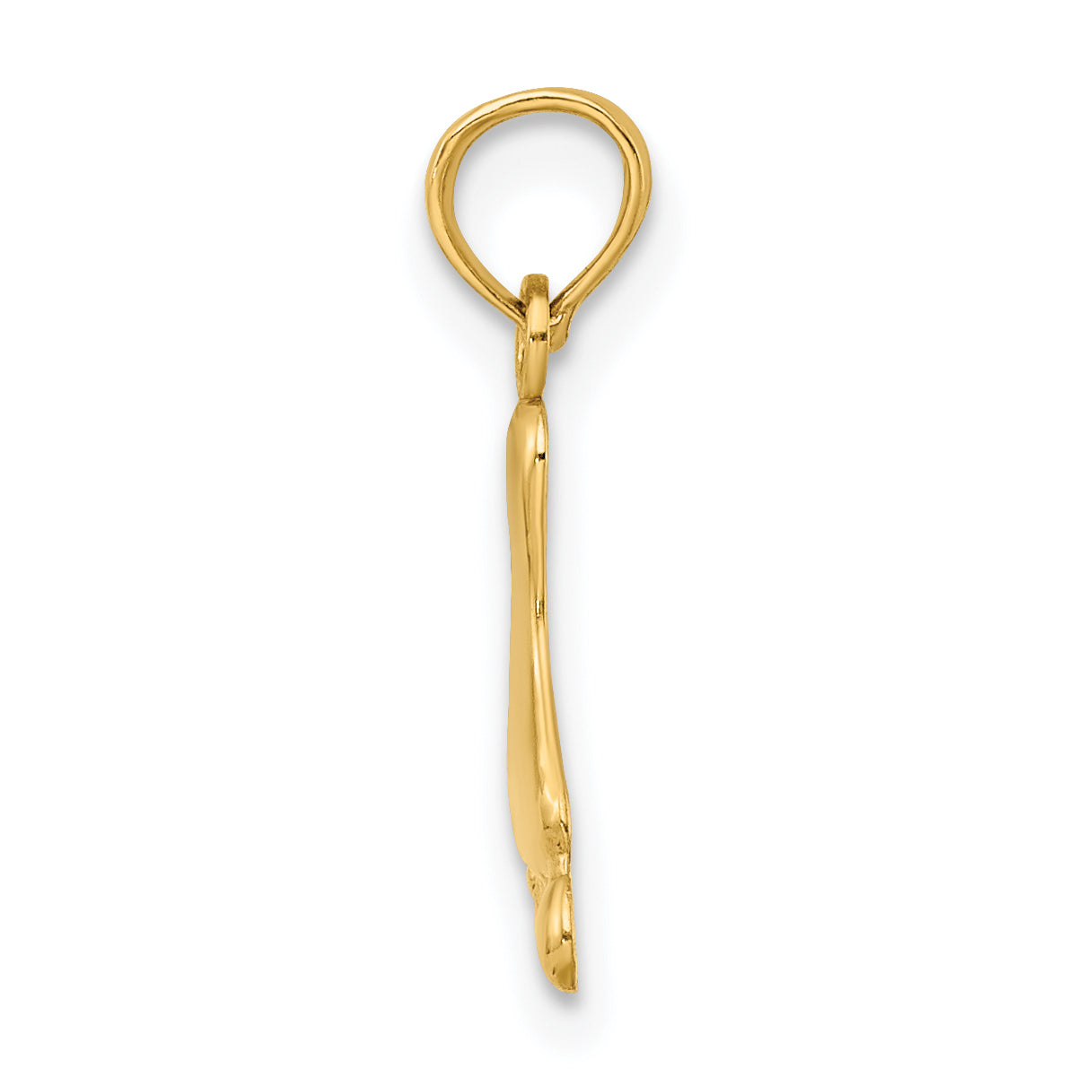 10K Polished Foot Charm Secondary image