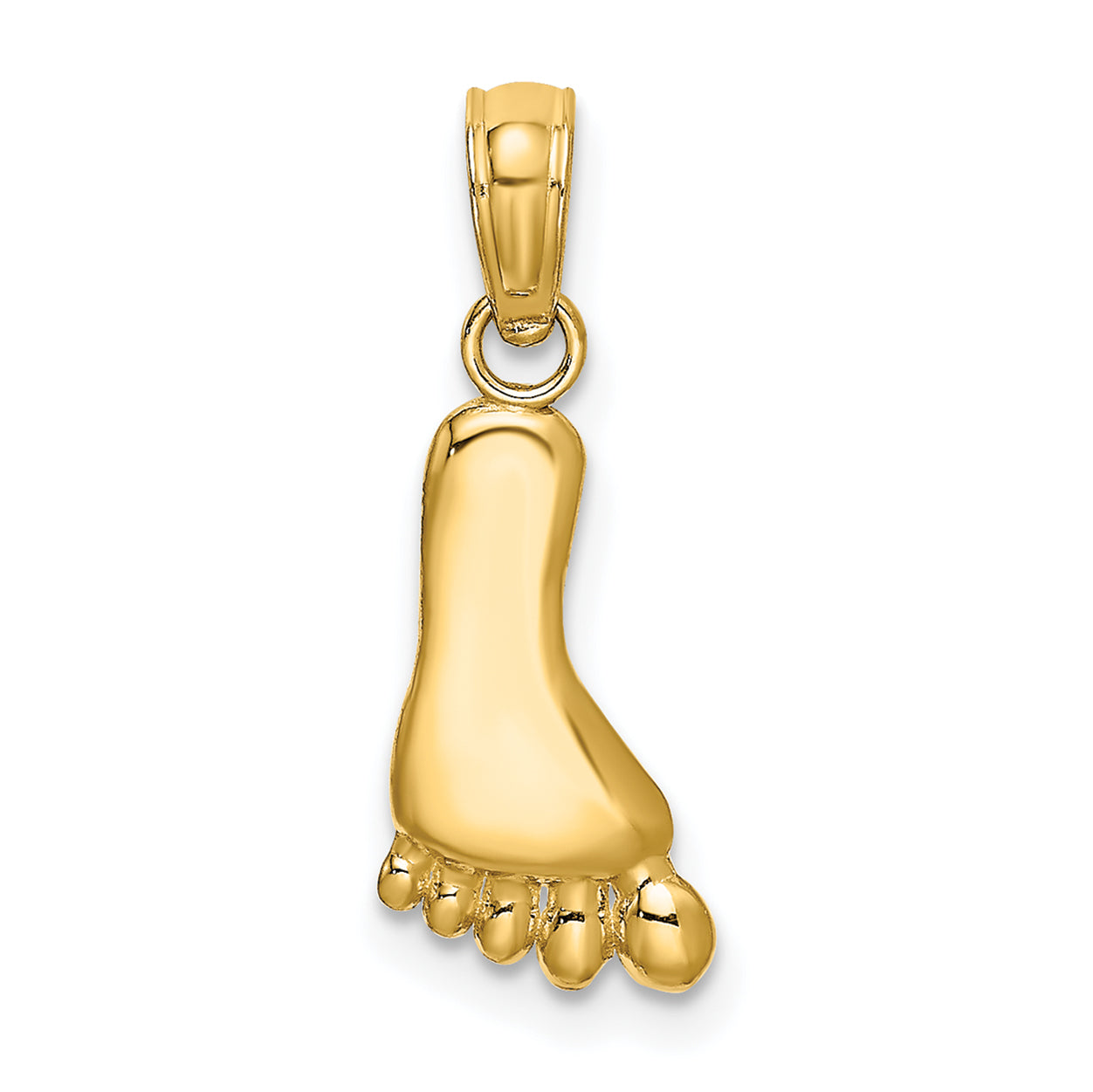 10K Polished Foot Charm Main image