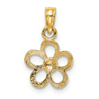 10k 2-D Mini Daisy Flower Charm