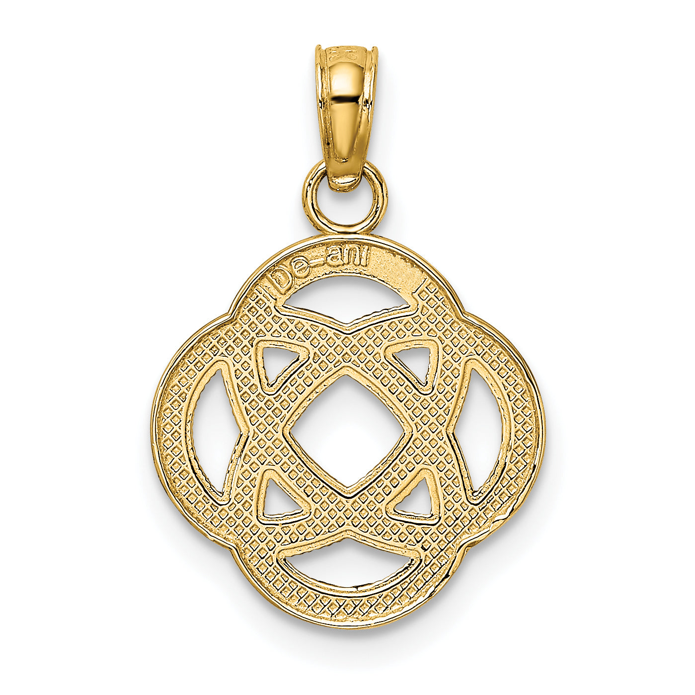 10K Small Celtic Eternity Knot Circle Charm