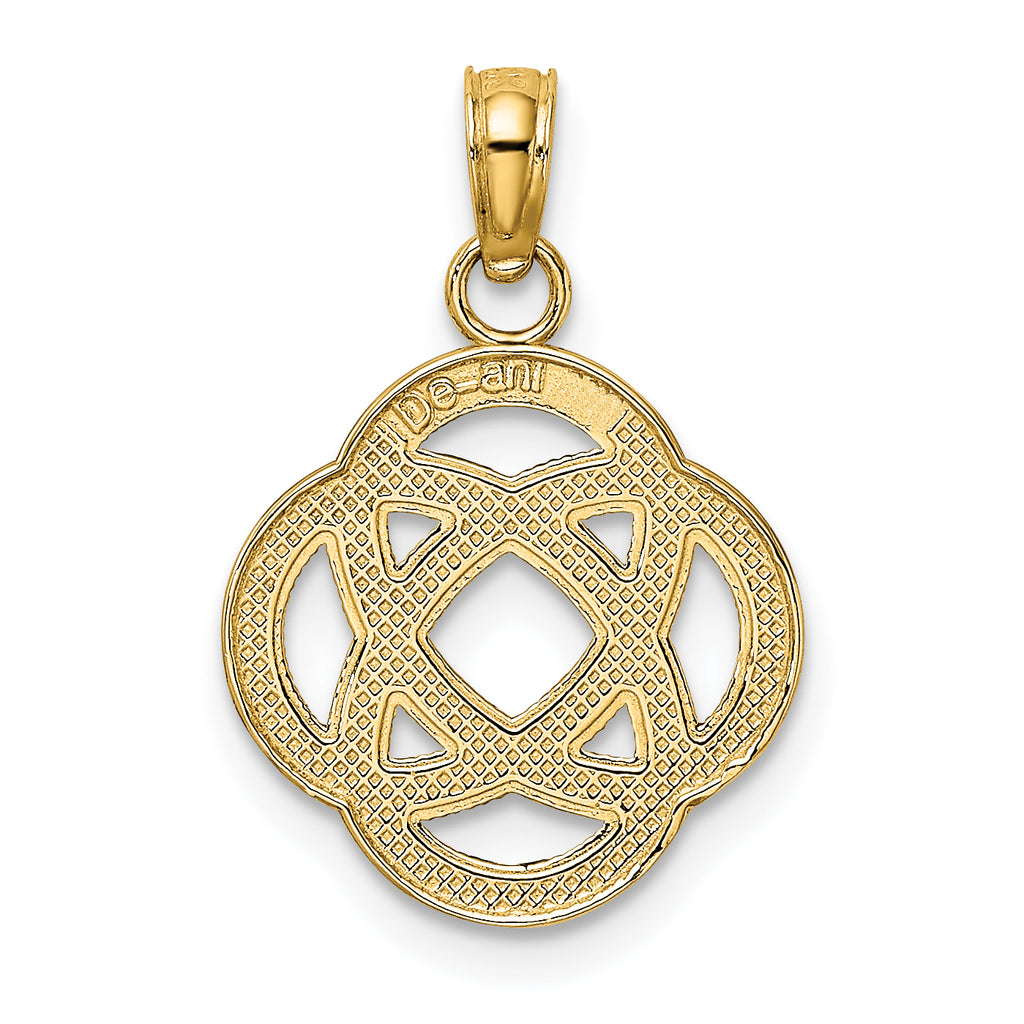 10K Small Celtic Eternity Knot Circle Charm