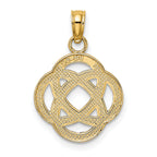 10K Small Celtic Eternity Knot Circle Charm