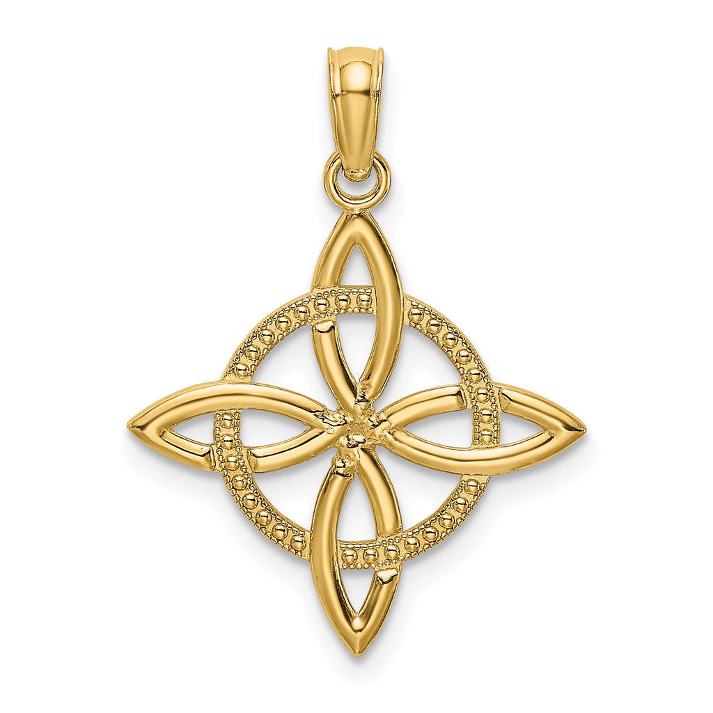 10k Small Celtic Eternity Knot Charm