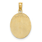 10K Fleur de Lis on Oval Disc Charm