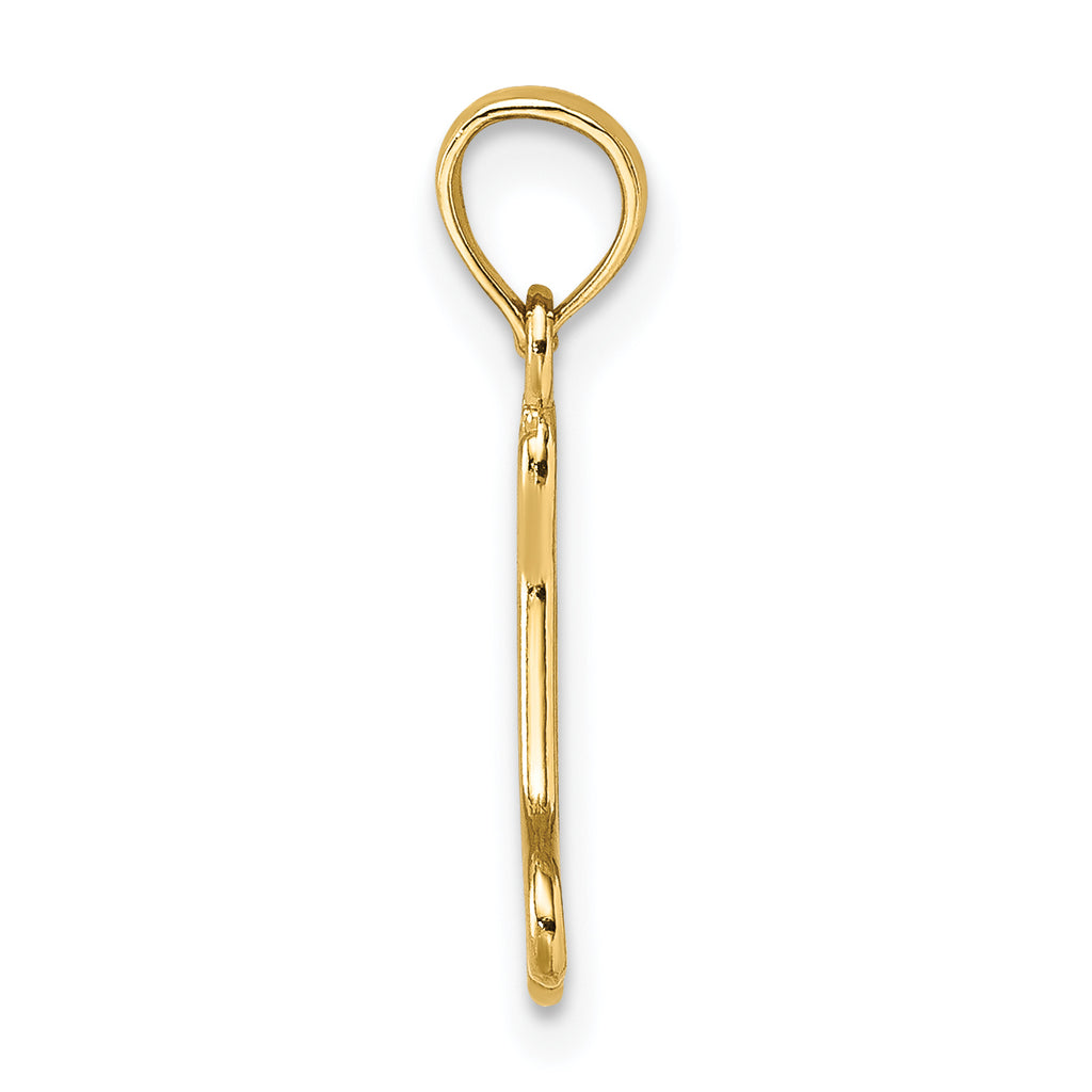 10K Cut-Out  Polished Mini Dog Bone Charm