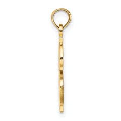 10K Textured Dollar Sign Charm