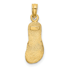 10K Single Polished Strap Flip-Flop Charm