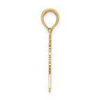 10k Polished Female Graduation Profile Charm
