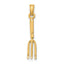 10K 3-D  Fork Garden Tool Charm