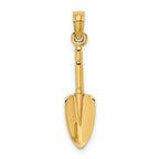 10K 3-D  Trowel Garden Tool Charm