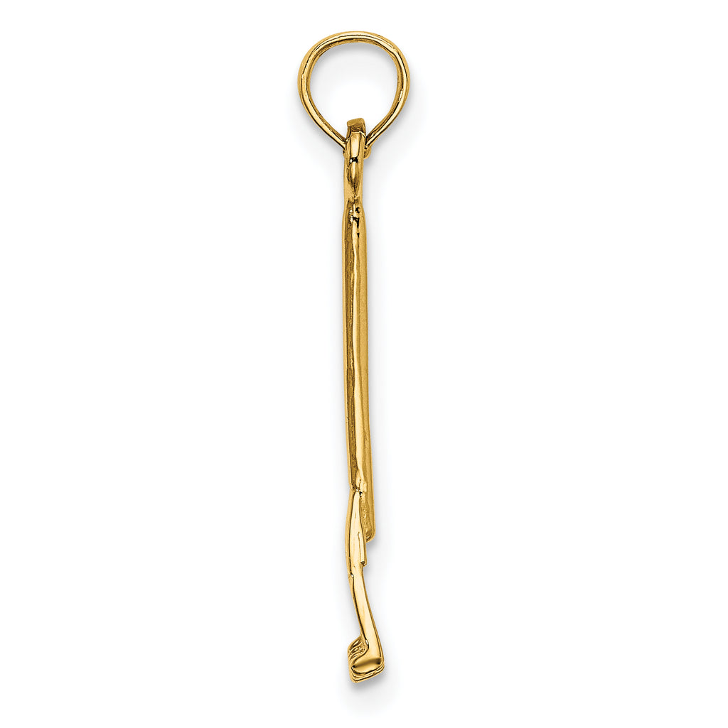 10K 3-D Leaf Rake Garden Tool Charm