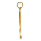 10K 3-D Leaf Rake Garden Tool Charm