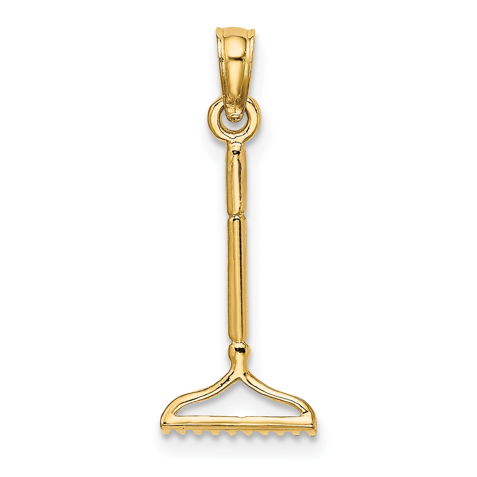 10K 3-D Landscape Rake Garden Tool Charm