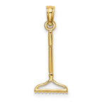 10K 3-D Landscape Rake Garden Tool Charm