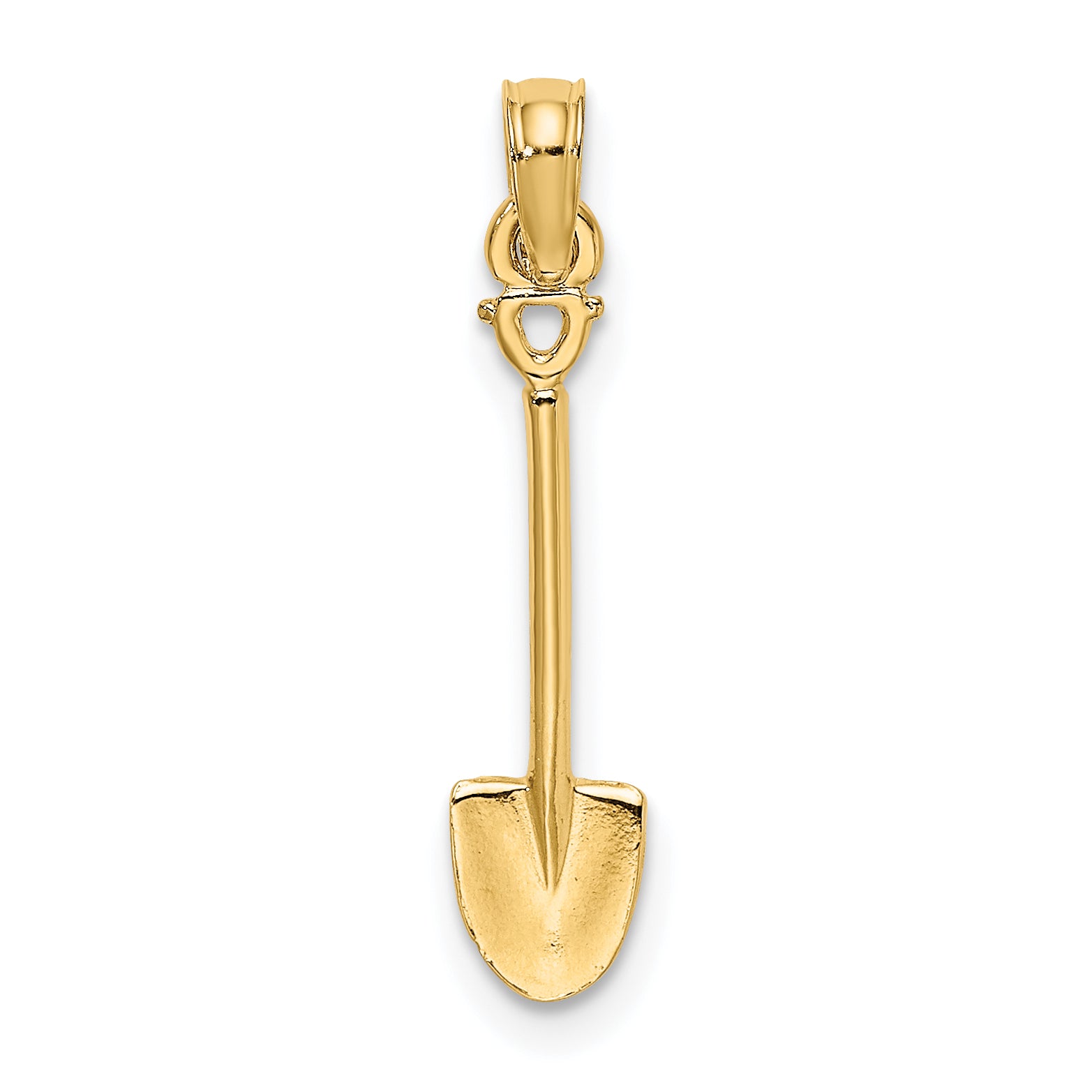 10K 3-D Polished Shovel Garden Tool Charm Main image