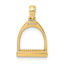 10K None 3-D Polished Small Horse Stirrup Charm