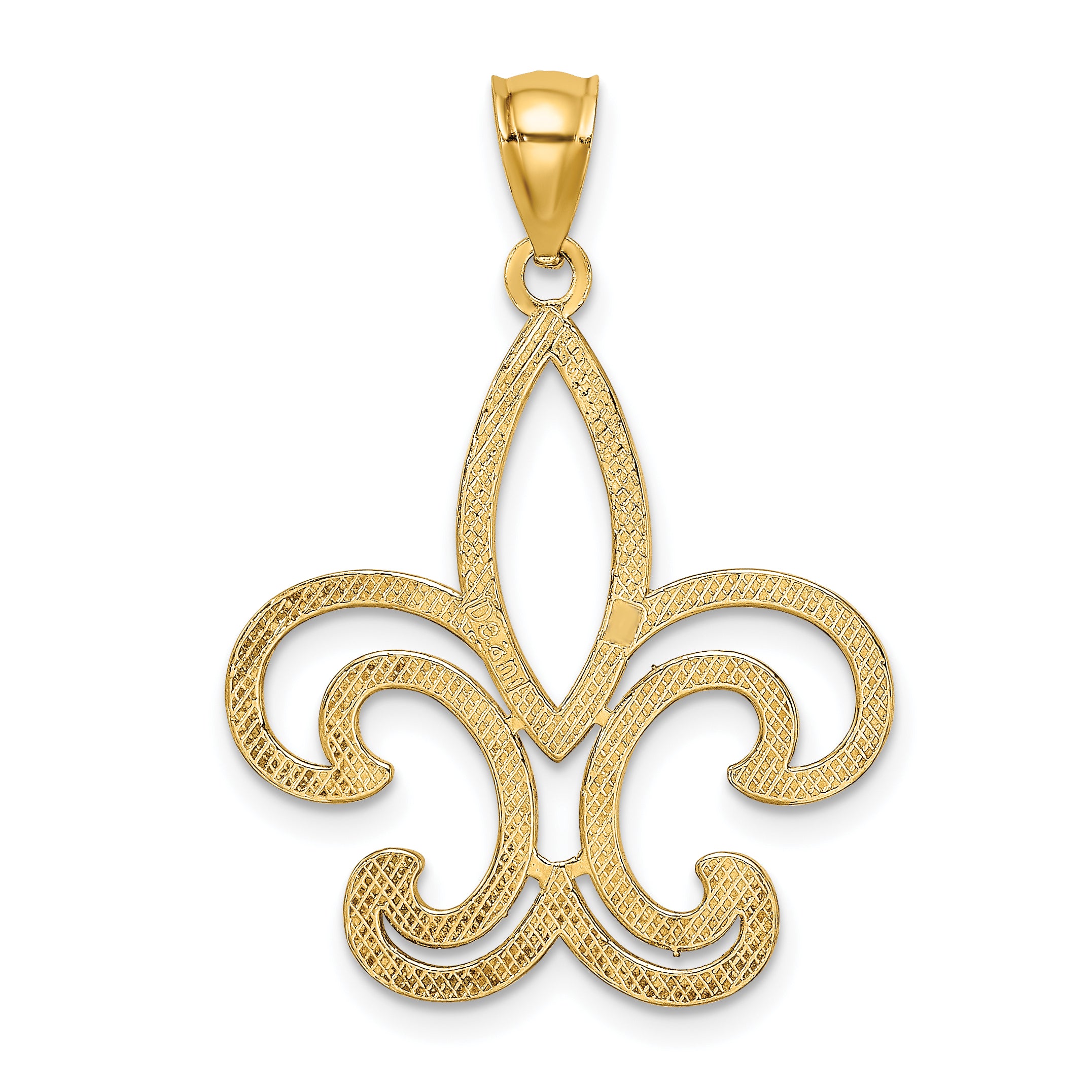 10k Fleur De Lis Pendant