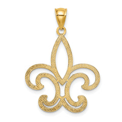 10k Fleur De Lis Pendant