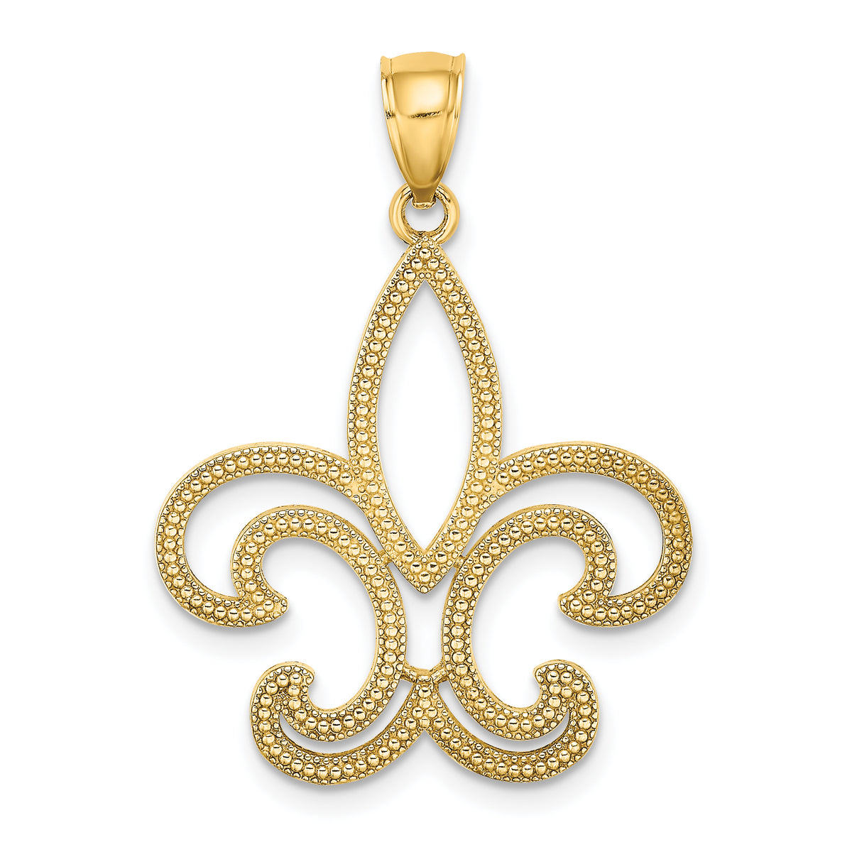 10k Fleur De Lis Pendant