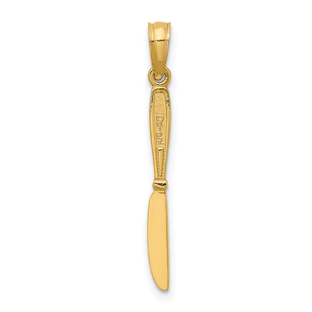 10K 3-D and Polished Table Knife Charm