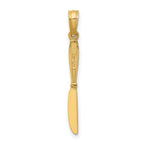 10K 3-D and Polished Table Knife Charm
