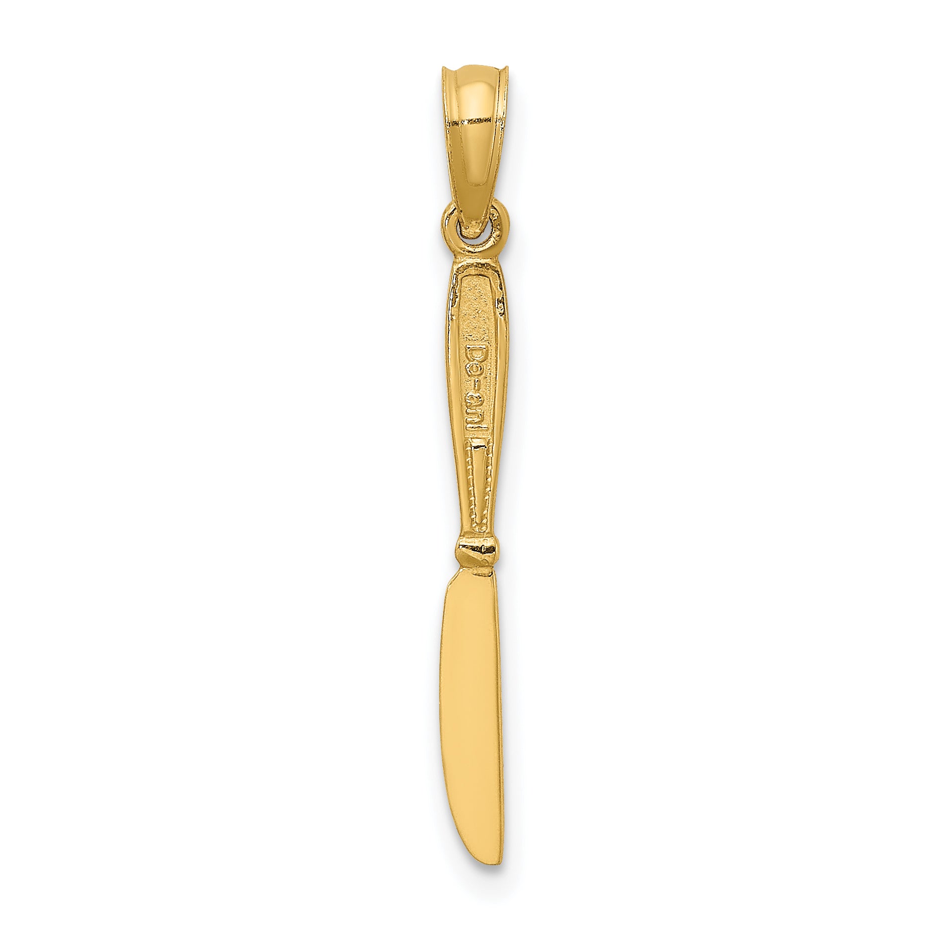 10K 3-D and Polished Table Knife Charm