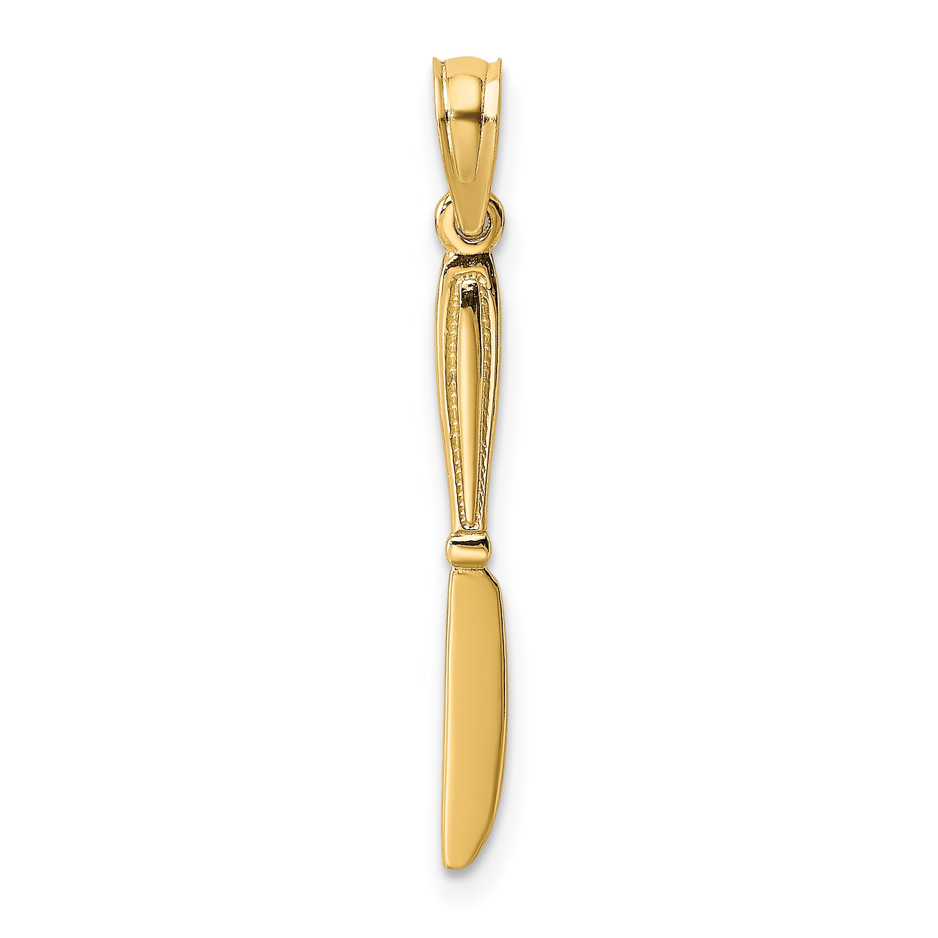 10K 3-D and Polished Table Knife Charm Main image