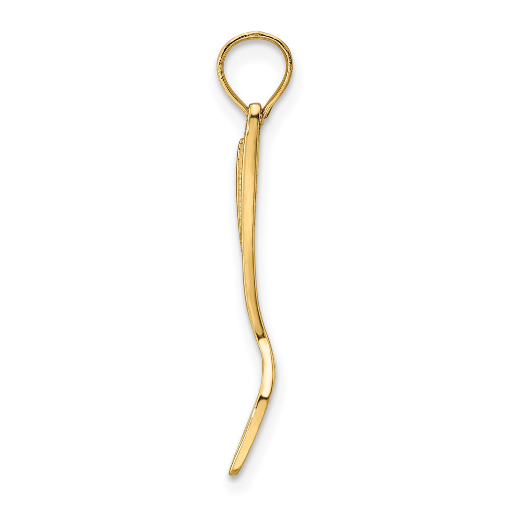 10K 3-D Polished Spatula Charm