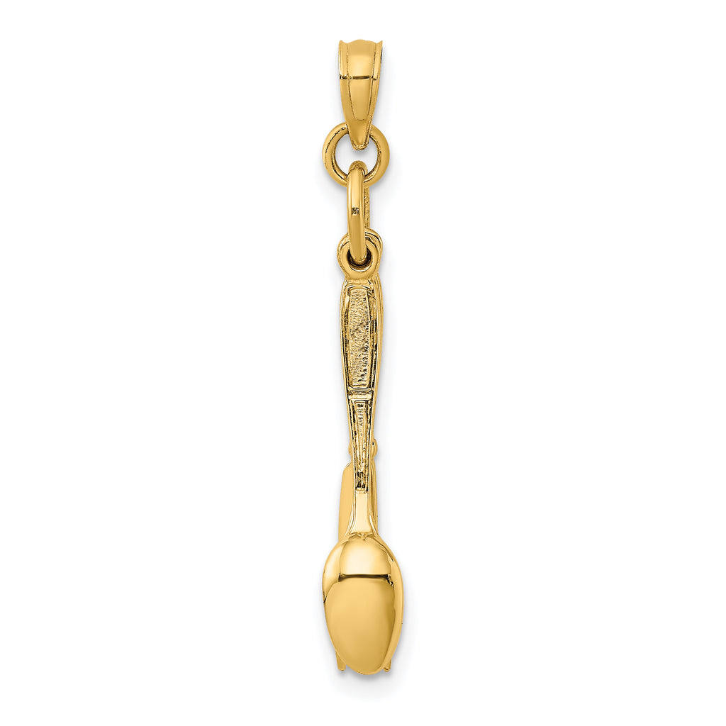 10K 3-D Moveable Knife, Fork, and Spoon Charm
