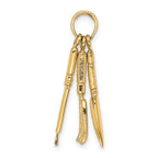 10K 3-D Moveable Garden Hand Tool Collection Charm