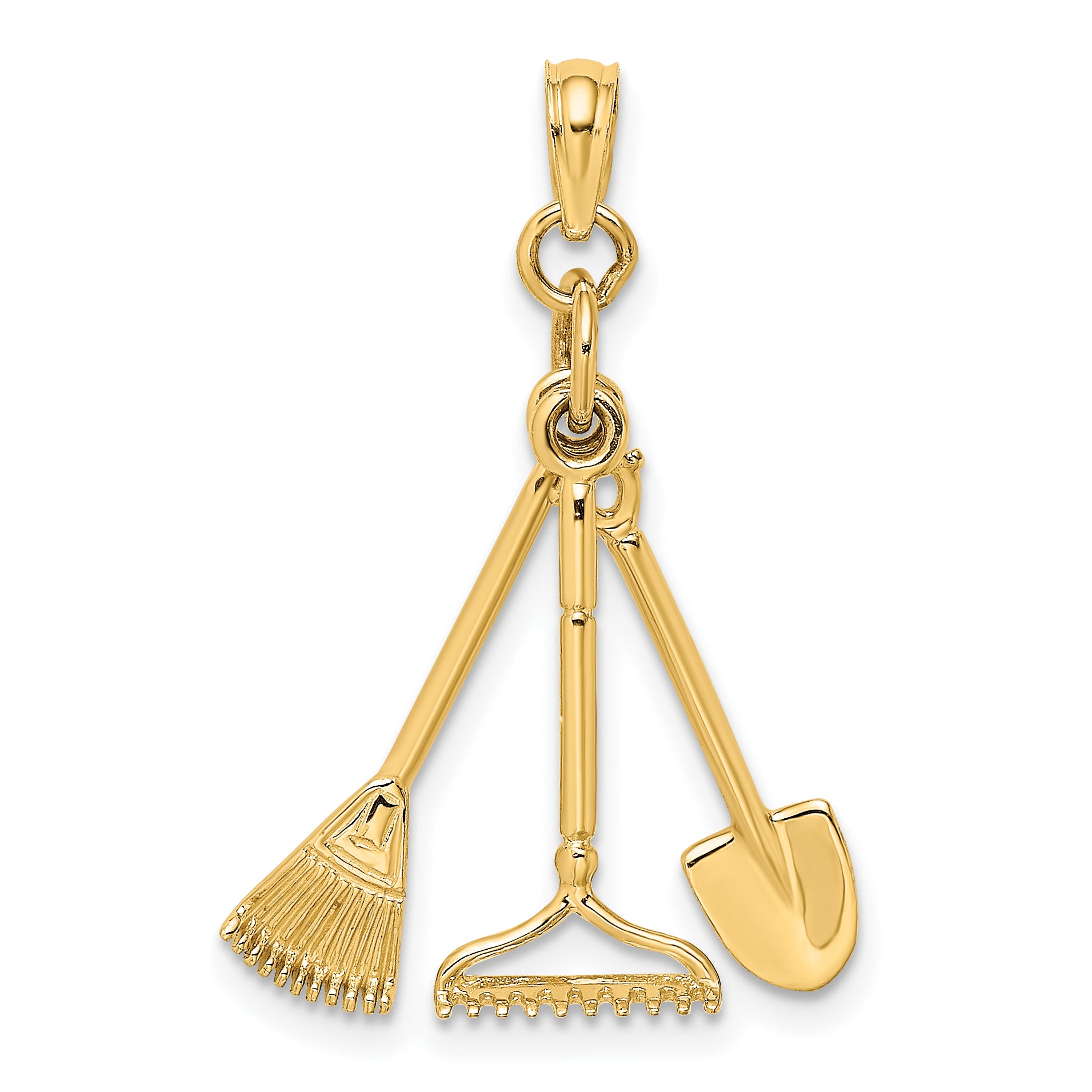 10K 3-D Moveable Garden Tool Collection Charm Main image