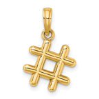 10K None 3-D Hashtag Charm - view 4