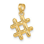 10K None 3-D Hashtag Charm - view 5