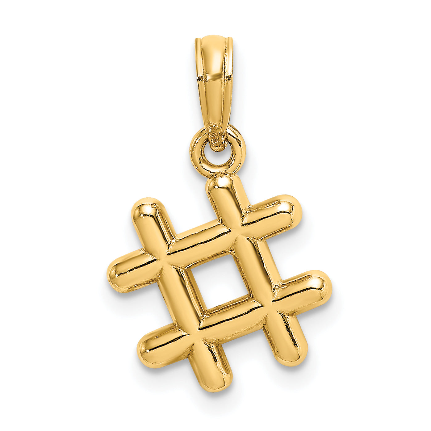 10K None 3-D Hashtag Charm Main image