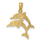 10K Double Dolphins Charm