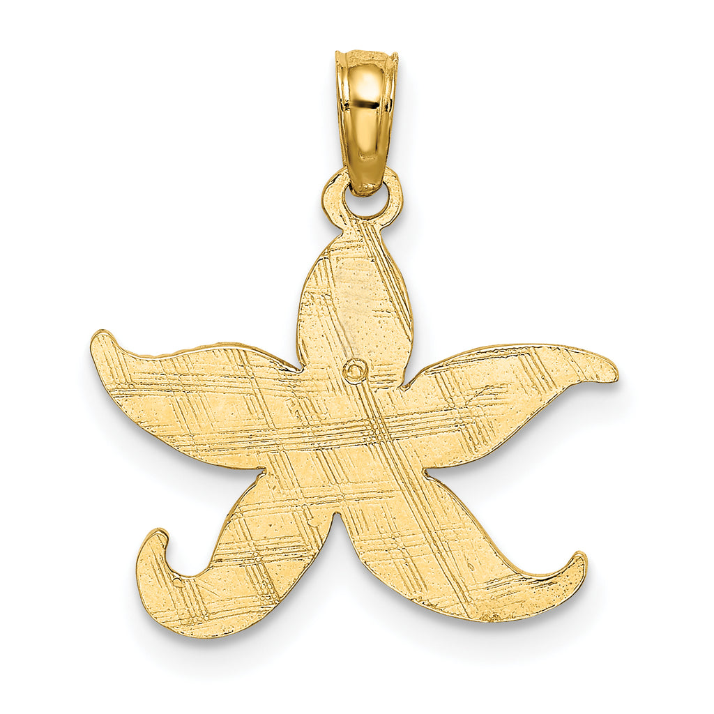 10K Flat Starfish Charm