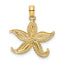10K Flat Starfish Charm