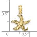 10K Flat Starfish Charm