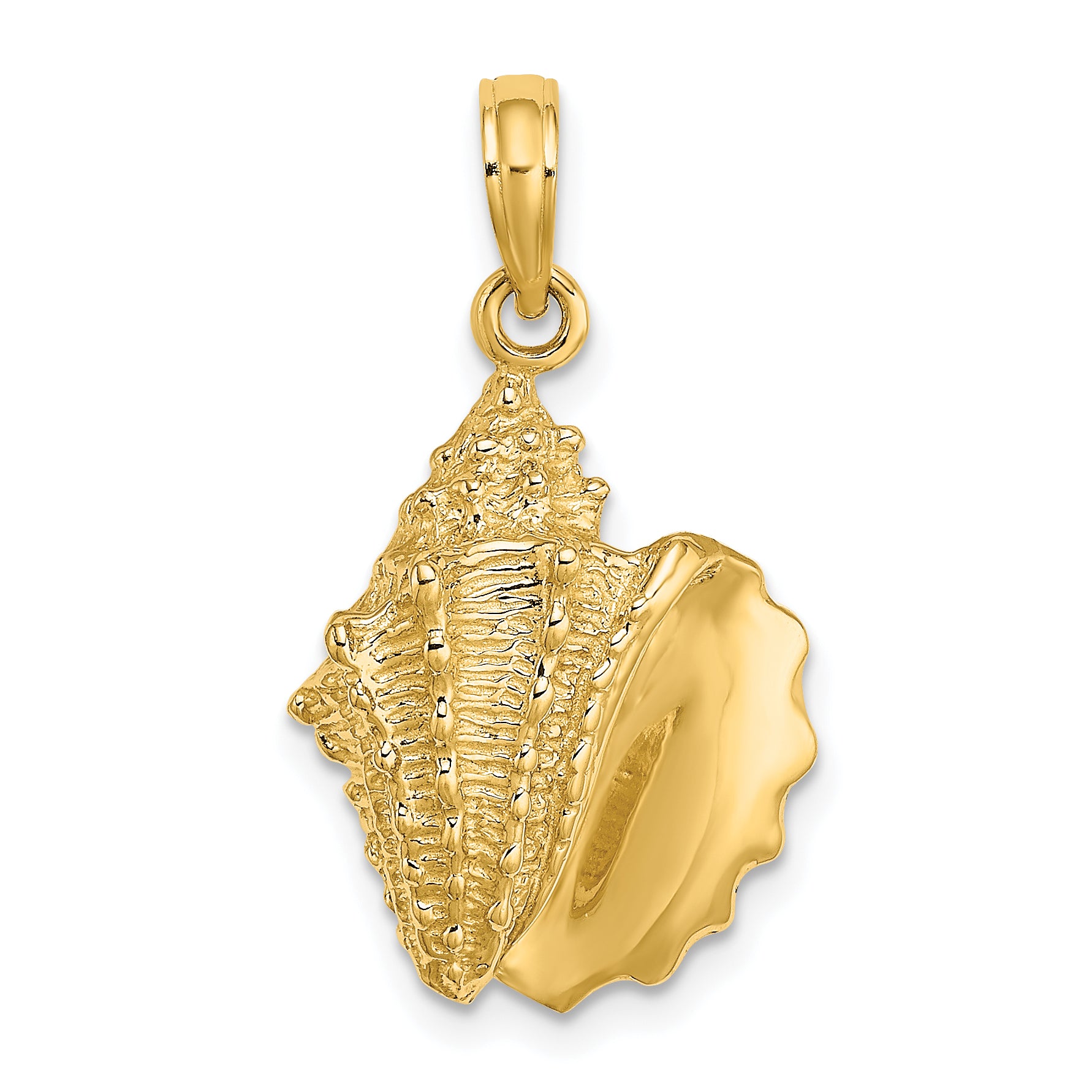 10K 2-D Conch Shell Charm Main image