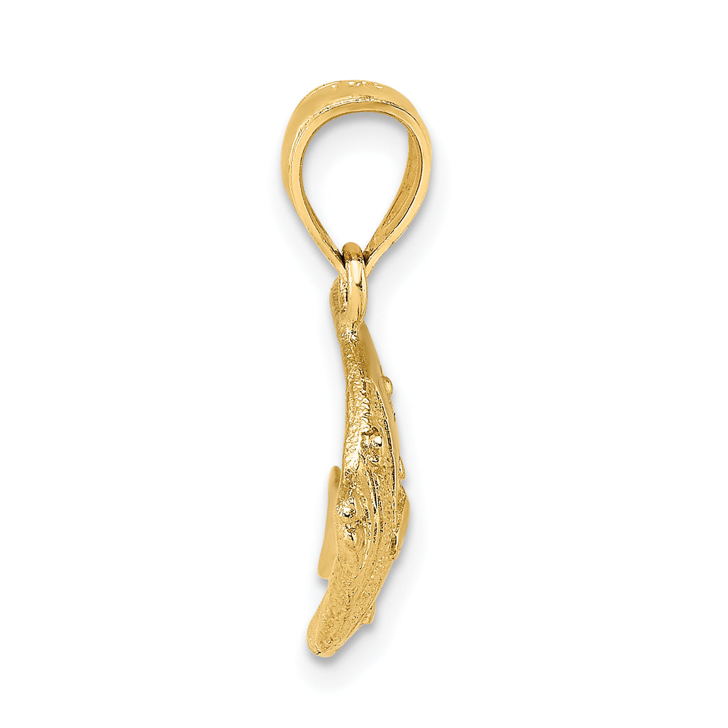 10k Polished Fish Charm