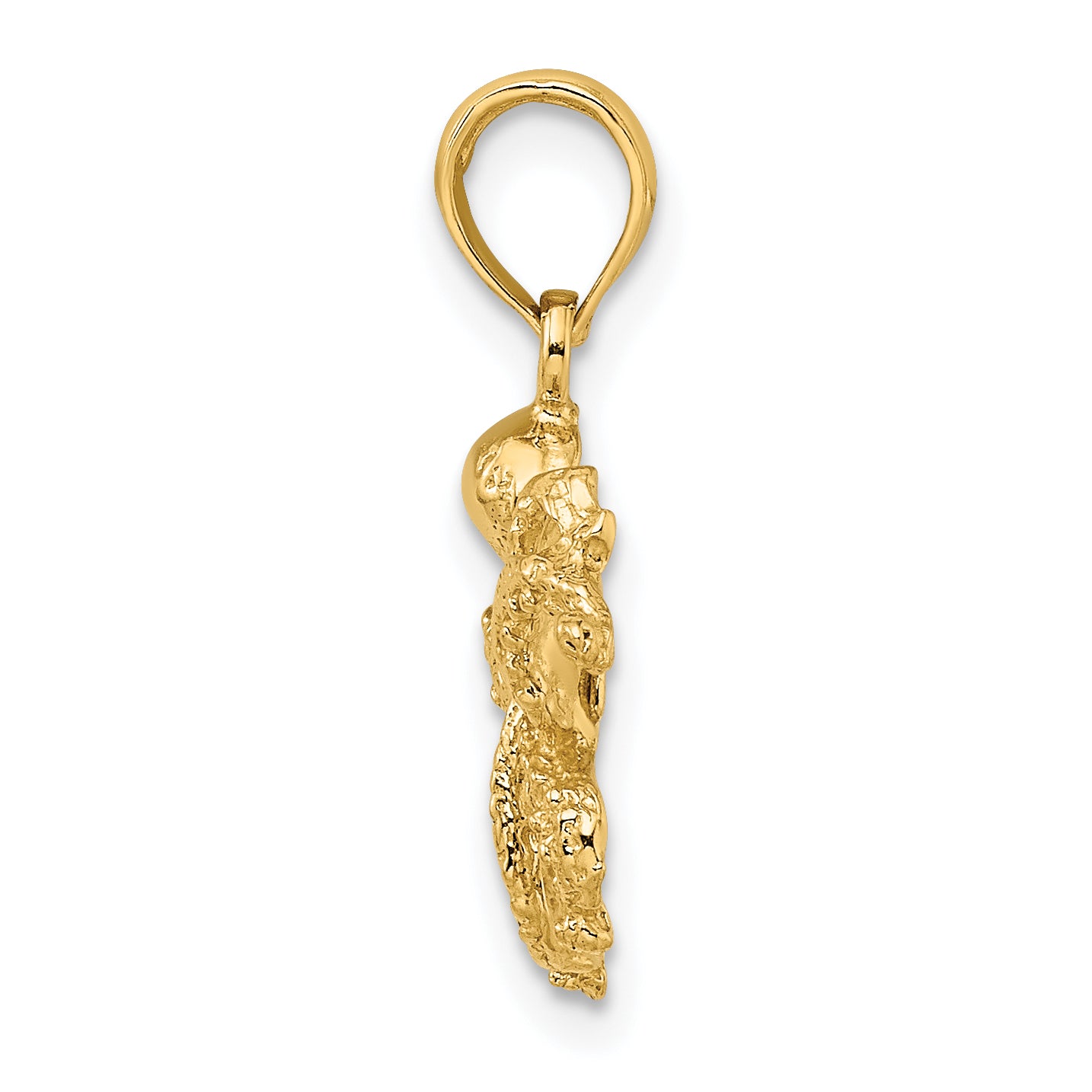 10K 2-D and Textured Octopus Charm Secondary image