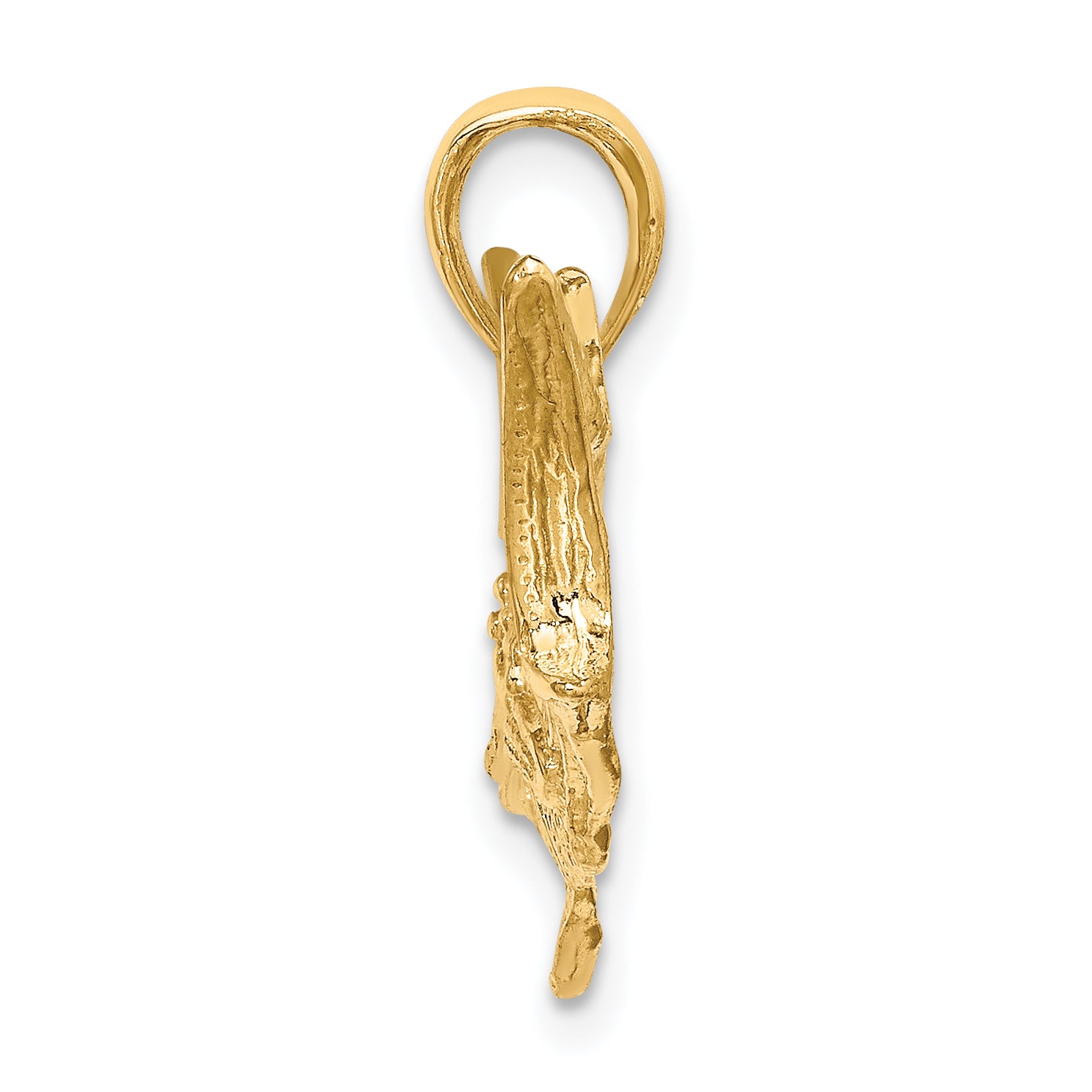 10K 2-D Textured Marlin Fish Charm Secondary image